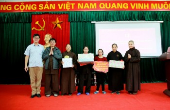 Lễ bàn giao nhà Đoàn Kết Đạo Tràng TTHH VN Chùa Khai Nguyên cho hộ nghèo tại  xã Sơn Đông