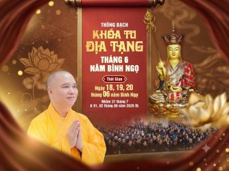 THÔNG BẠCH KHÓA TU ĐỊA TẠNG THÁNG 6 NĂM BÍNH NGỌ CHÙA KHAI NGUYÊN
