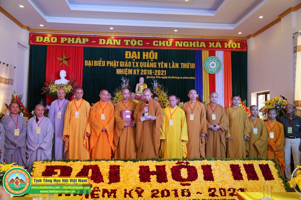 Đại Hội Đại Biểu Phật Giáo Thị Xã Quảng Yên Lần Thứ 3 Nhiệm Kì 2016 - 2021