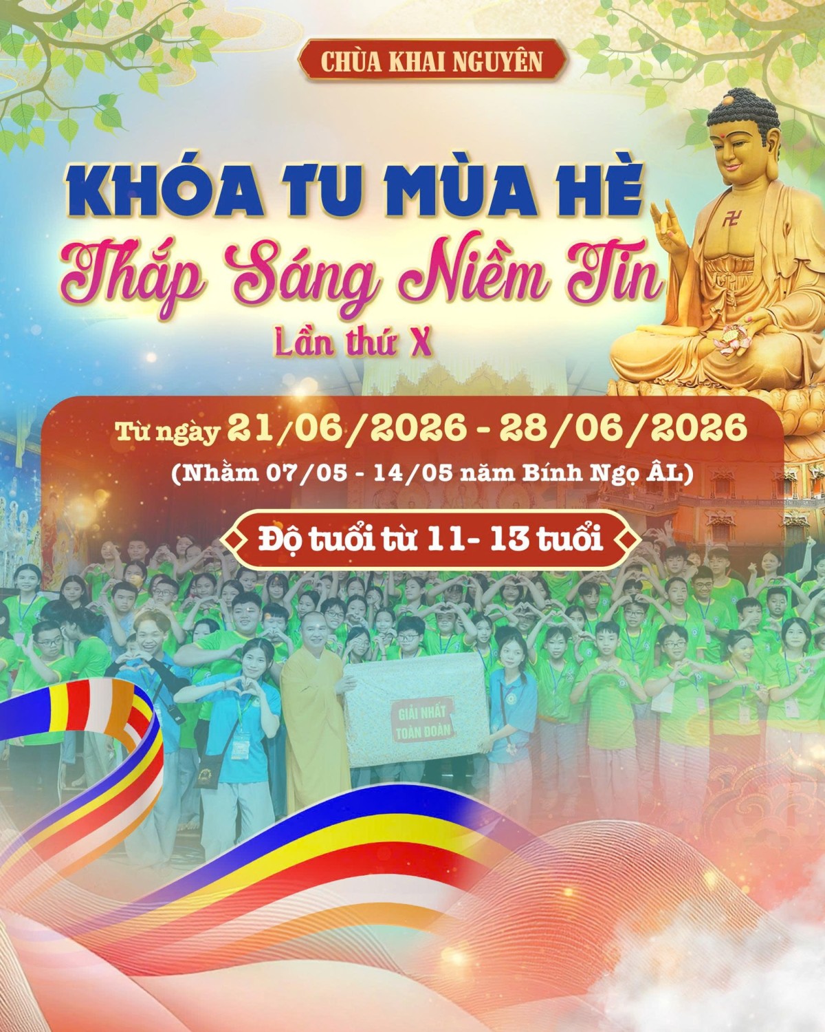 Thông Bạch Tổ Chức Khoá Tu Mùa Hè 2026 Chùa Khai Nguyên