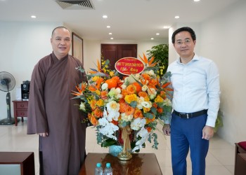 Hà Nội: Ban TTTT GHPGVN thành phố thăm và chúc mừng lãnh đạo các Sở, Ban, Ngành thành phố
