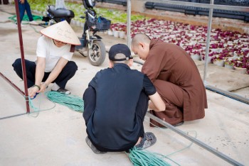 CÔNG TÁC CHUẨN BỊ KHÓA TU MÙA HÈ "THẮP SÁNG NIỀM TIN" LẦN THỨ X TẠI CHÙA KHAI NGUYÊN