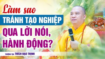 Làm sao tránh tạo nghiệp qua lời nói, hành động?| Thầy Thích Đạo Thịnh