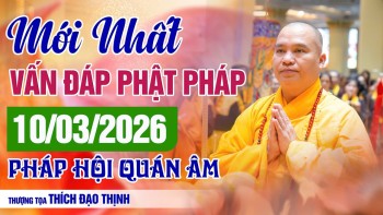 Mới nhất Phật Pháp Vấn Đáp Ngày 10/03/2026 Pháp Hội Quán Âm | Thầy Thích Đạo Thịnh