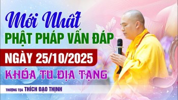 Mới Nhất Phật Pháp Vấn Đáp Ngày 25/10/2025 Khóa Tu Địa Tạng| Thầy Thích Đạo Thịnh