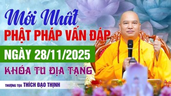 Mới Nhất Phật Pháp Vấn Đáp Ngày 28/11/2025 Khóa Tu Địa Tạng | Thầy Thích Đạo Thịnh