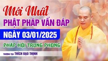 Mới Nhất Vấn Đáp Phật Pháp 03/01/2025  Pháp Hội Trung Phong | Thầy Thích Đạo Thịnh