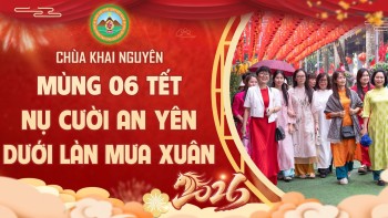 Sixth day of the Lunar New Year - A peaceful smile under the spring rain at Khai Nguyen Pagoda