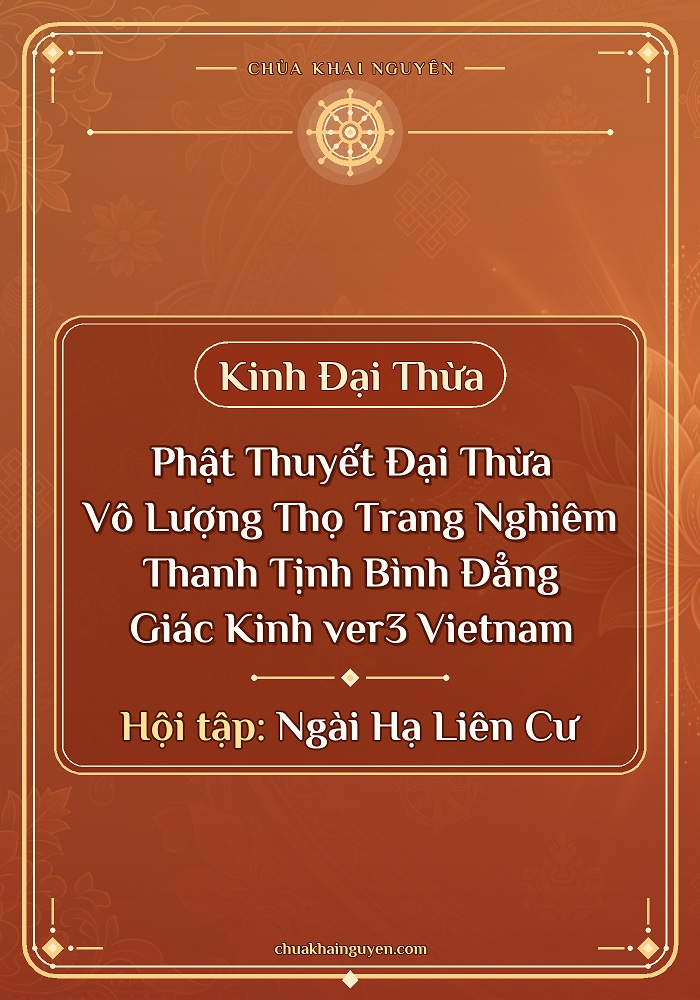 Phật Thuyết Đại Thừa Vô Lượng Thọ Trang Nghiêm Thanh Tịnh Bình Đẳng Giác Kinh ver3 Vietnam