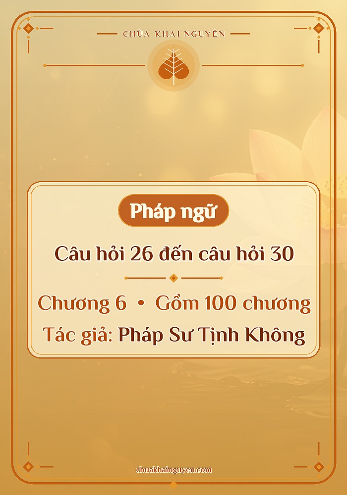 Câu hỏi 26 đến câu hỏi 30