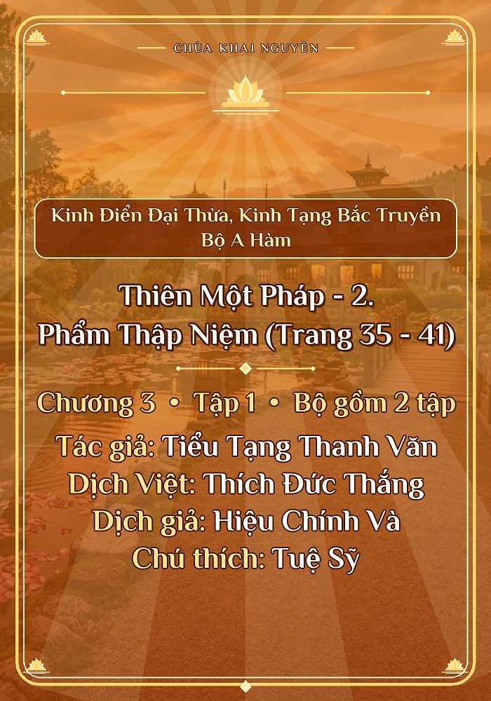 Thiên Một Pháp - 2. Phẩm Thập Niệm (Trang 35 - 41)