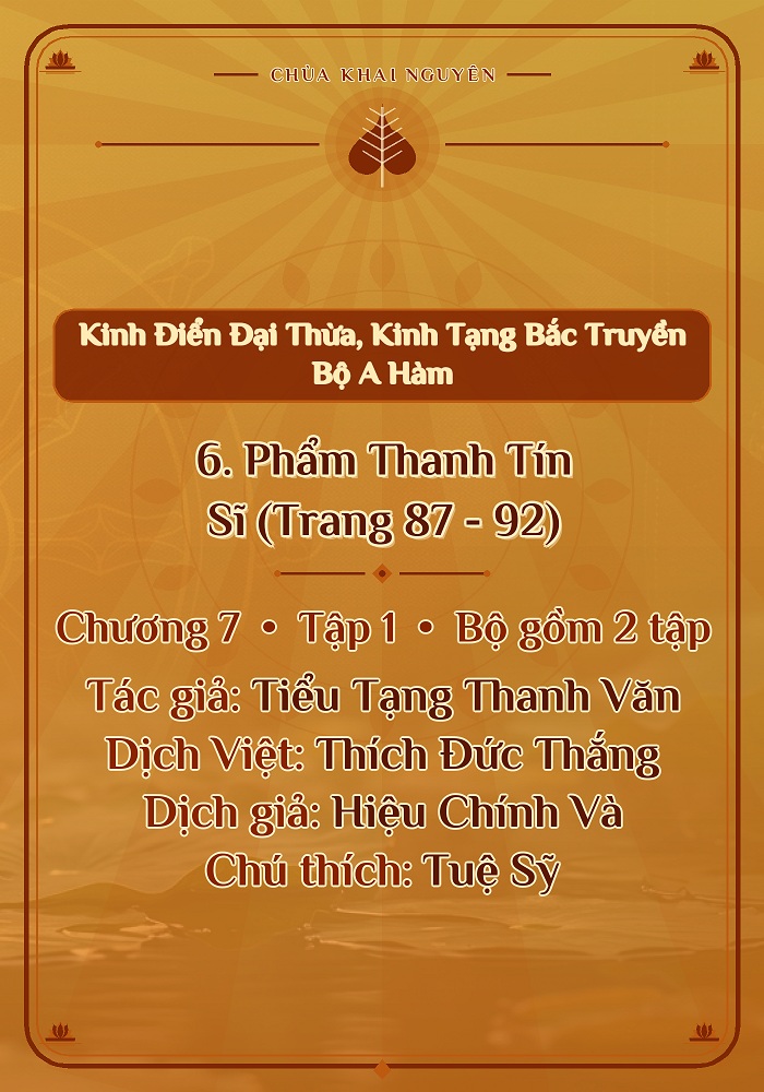 6. Phẩm Thanh Tín Sĩ (Trang 87 - 92)