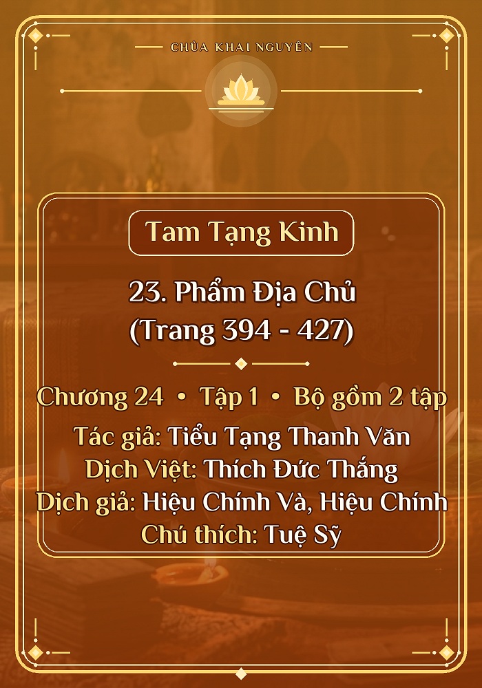 23. Phẩm Địa Chủ (Trang 394 - 427)