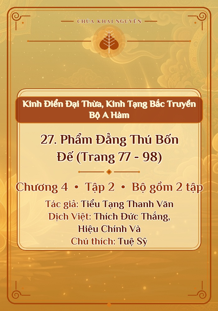 27. Phẩm Đẳng Thú Bốn Đế (Trang 77 - 98)