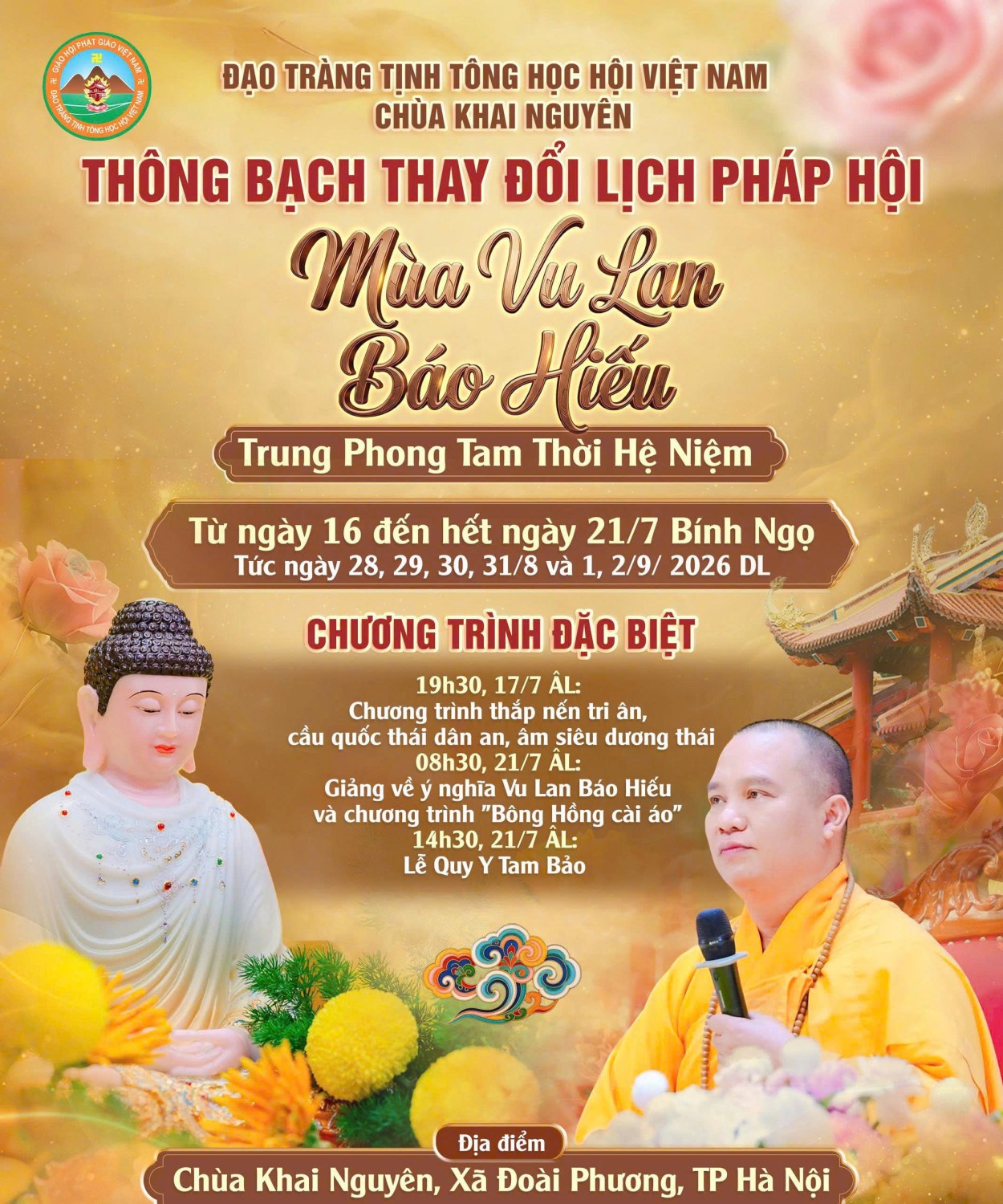 Thông Bạch Pháp Hội Trung Phong Tam Thời Hệ Niệm Đại Lễ Vu Lan Báo Hiếu Năm 2026 Chùa Khai Nguyên 0af