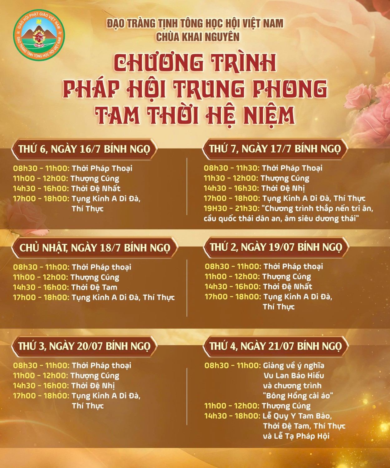 Thông Bạch Pháp Hội Trung Phong Tam Thời Hệ Niệm Đại Lễ Vu Lan Báo Hiếu Năm 2026 Chùa Khai Nguyênb2b2da2
