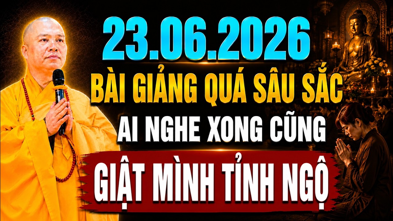 23 .06. 2026 BÀI GIẢNG QUÁ SÂU SẮC AI NGHE XONG CŨNG GIẬT MÌNH TỈNH NGỘ  | Thầy Thích Đạo Thịnh