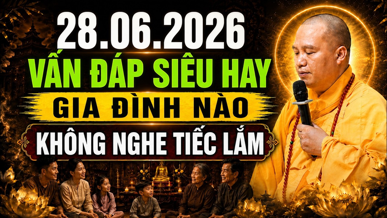 28 .06 .2026 VẤN ĐÁP SIÊU HAY GIA ĐÌNH NÀO KHÔNG NGHE TIẾC LẮM ĐẤY | Thầy Thích Đạo Thịnh