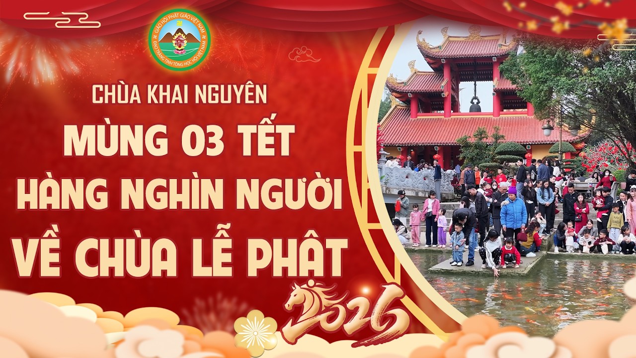 On the 3rd day of the Lunar New Year (Year of the Horse), Khai Nguyen Pagoda attracted thousands ...