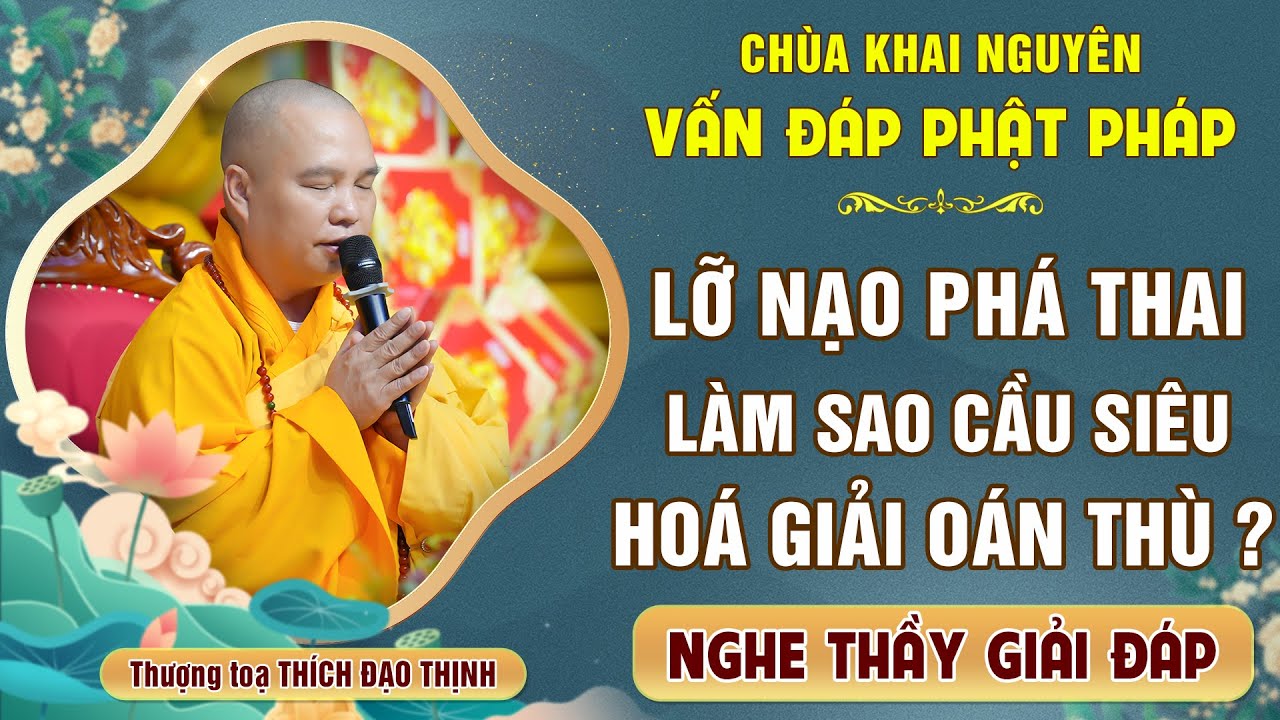 Lỡ NẠO PHÁ THAI - Làm sao cầu siêu và hoá giải oán thù? Đừng nên bỏ qua  │Thầy Thích Đạo Thịnh