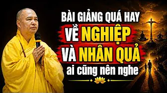 BÀI GIẢNG QUÁ HAY VỀ NGHIỆP VÀ NHÂN QUẢ AI CŨNG NÊN NGHE  | Thầy Thích Đạo Thịnh