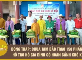 Dong Thap: Tam Bao Pagoda donates 150 gift packages to support disadvantaged families