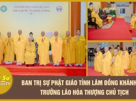 Executive Board of the Lam Dong Buddhist Sangha Pays Respects to the Most Venerable Chairman