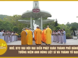HUE: CITY BUDDHIST CONGRESS ORGANIZING COMMITTEE OFFERS INCENSE TO COMMEMORATE HEROIC MARTYRS AND...
