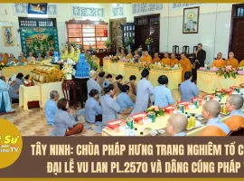 Tay Ninh: Phap Hung Pagoda solemnly holds the Vu Lan Festival 2570 B.E. and offerings of monastic...