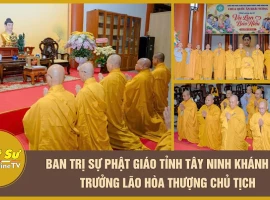 Tay Ninh Province Buddhist Executive Committee pays tribute to the Most Venerable Chairman