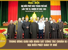 Vietnam Buddhist Sangha Central Committee Inspects Preparations for Hue City Buddhist Congress